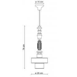LARIAT CERAMICZNA LAMPA WISZĄCA     C2531 VPE   FERROLUCE